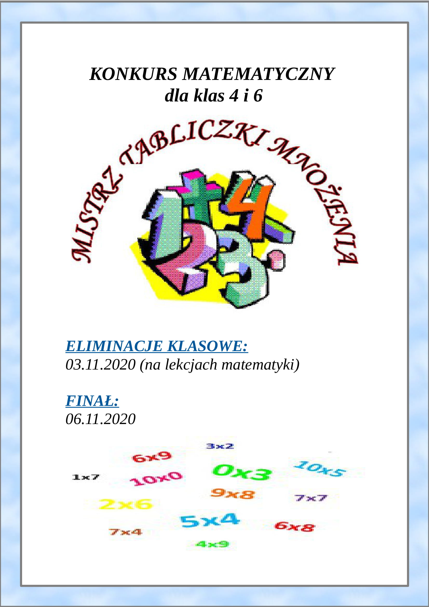 Plakat z ogłoszeniem o konkursie