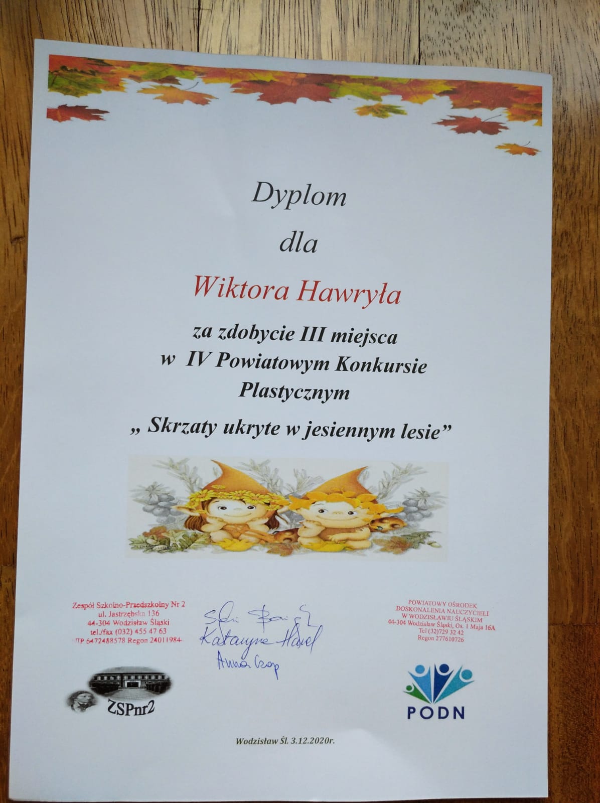 dyplom ucznia