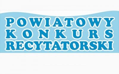 Sukces w Powiatowym Konkursie Recytatorskim
