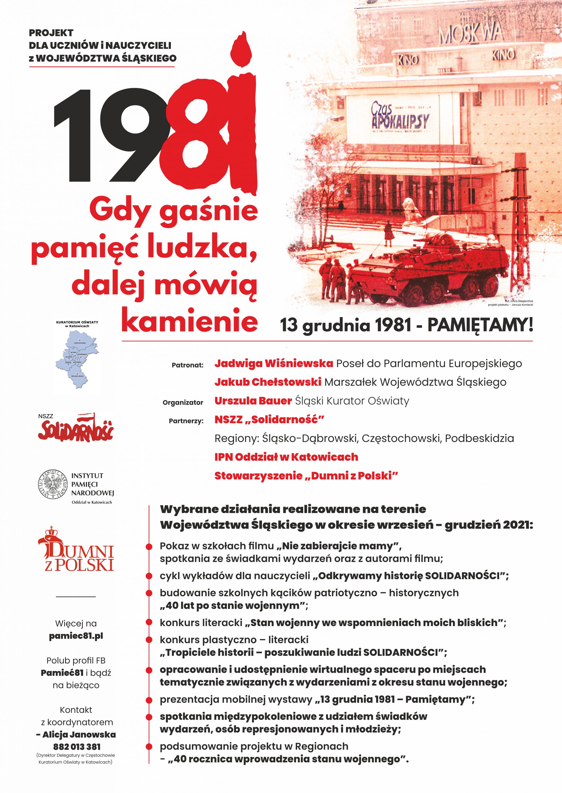 Plakat z informacjami na temat akcji Plakat z informacjami na temat akcji