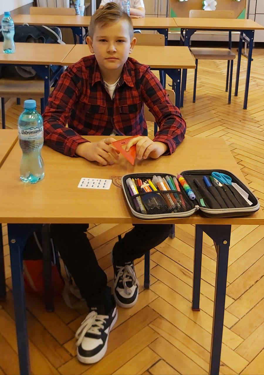 Mateusz przed konkursem.