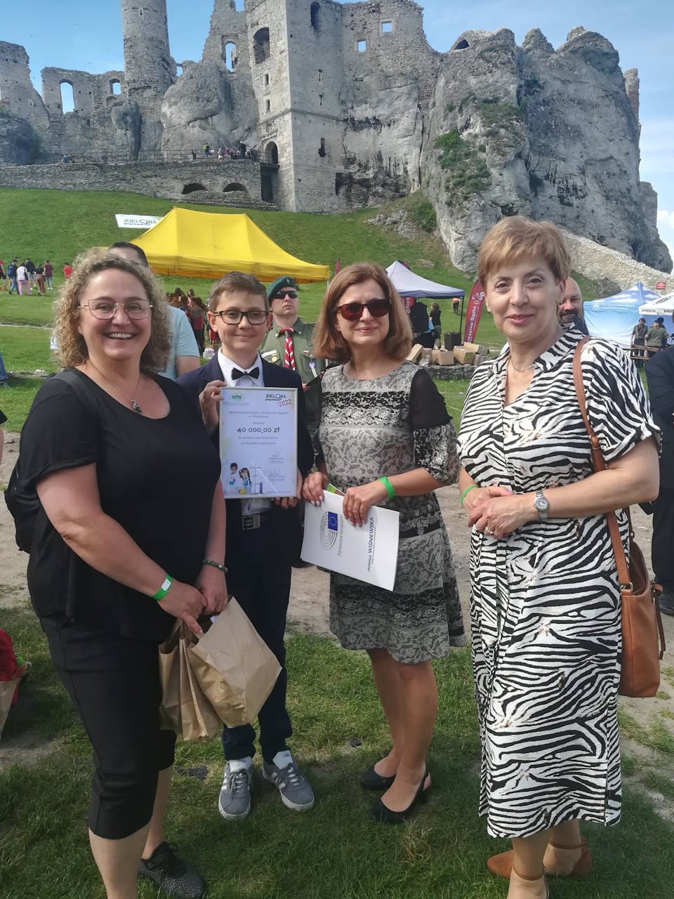 Delegacja w czasie wyjazdu po grant na Zieloną Pracownię