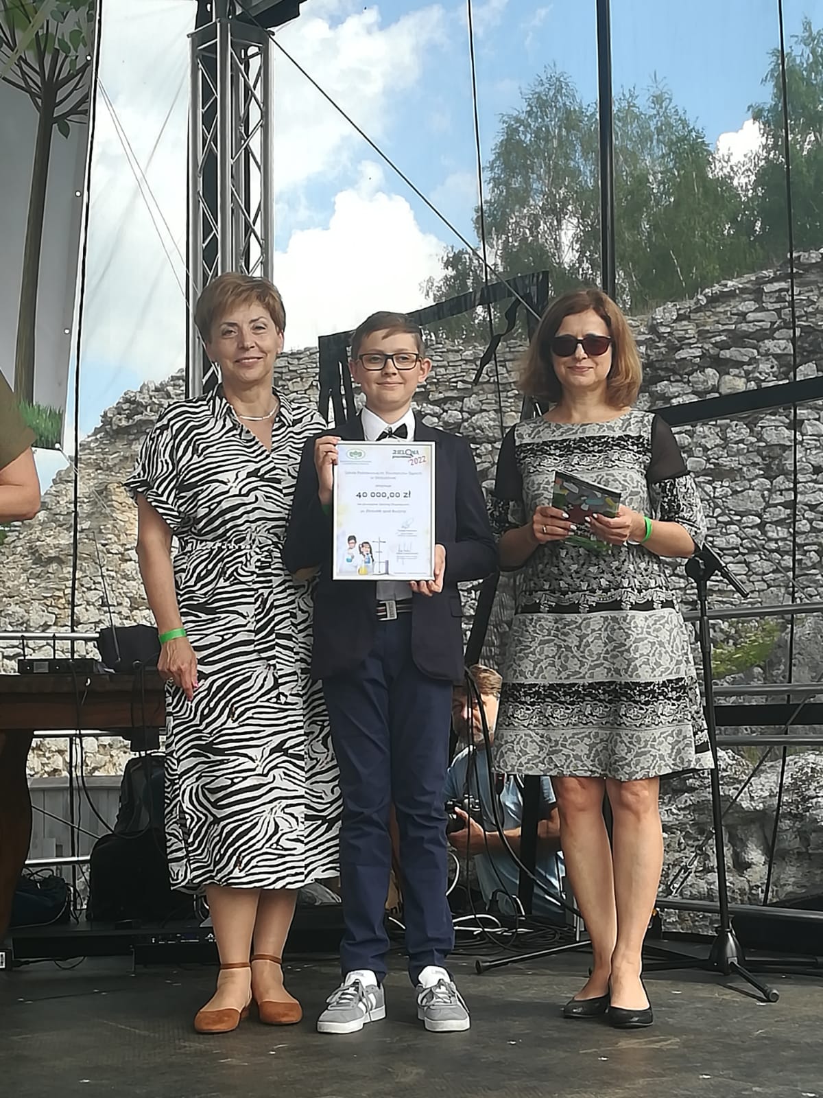 Delegacja w czasie wyjazdu po grant na Zieloną Pracownię