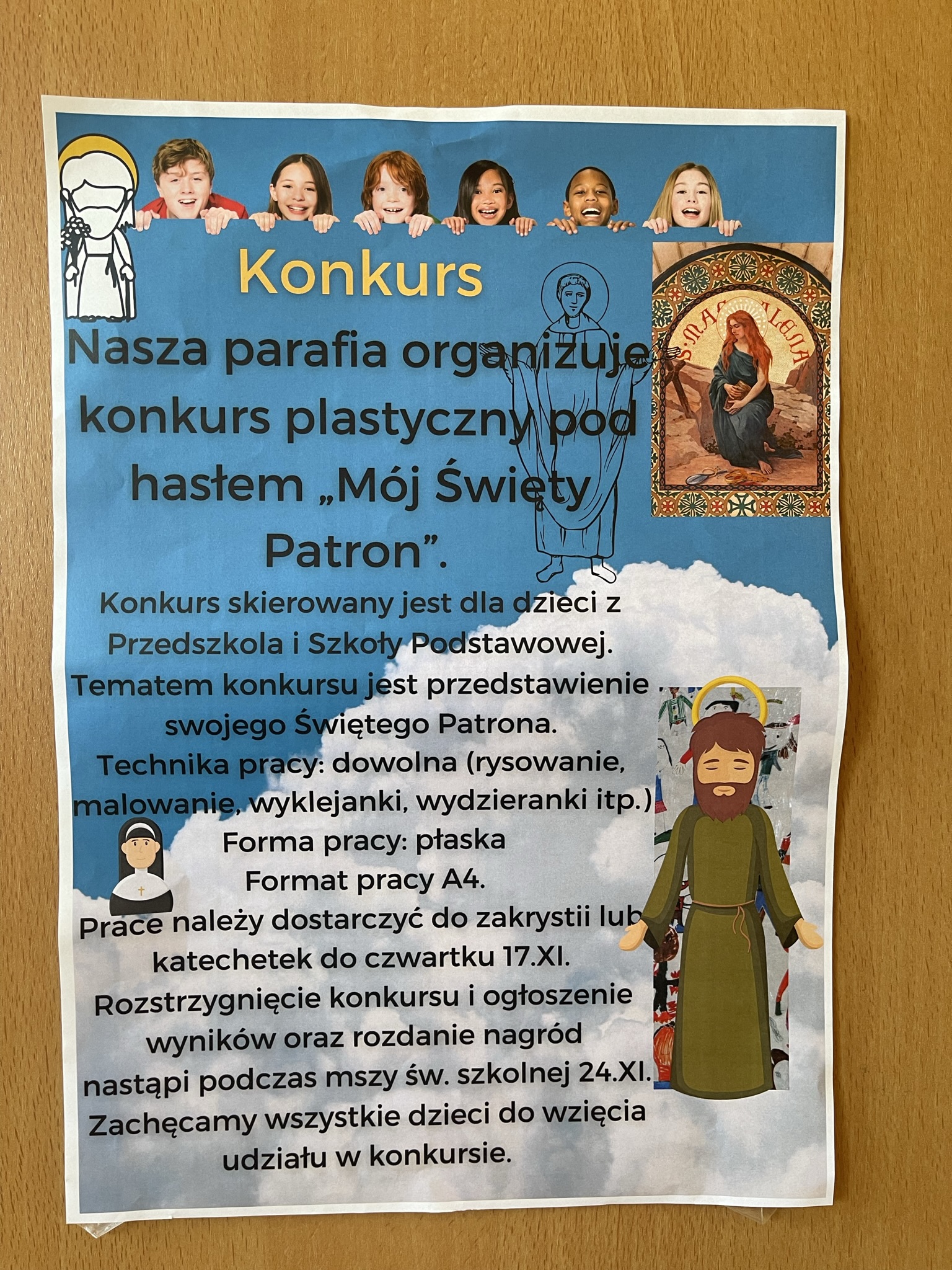 Plakat "Mój święty patron"