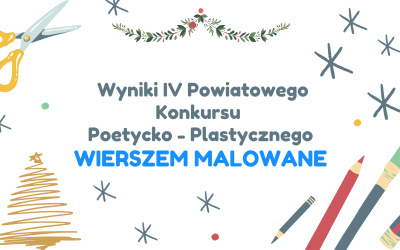 Wyniki IV Powiatowego Konkursu Poetycko Plastycznego konkursu poetycko - plastycznego „Wierszem malowane”
