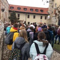 Uczniowie w czasie wycieczki do Klasztoru Benedyktynów w Tyńcu oraz do kopalni soli w Bochni. (20)